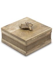 Caja Madera/metal Dorado