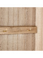 Caja Porta Llaves Madera Deco. Rosa Flores Blancas