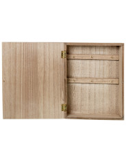 Caja Porta Llaves Madera Deco. Azulejo Flores