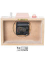 Reloj Madera Cámara de Fotos Rosa