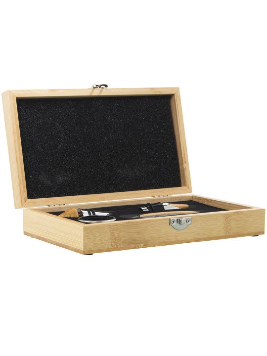 Set de Vino C/5 Accesorios Encaja Bambú