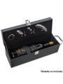 Set 4 Utensilios Vino en Cajapolipiel Negro
