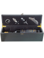 Set 4 Utensilios Vino en Cajamadera Negra