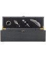 Set 4 Utensilios Vino en Cajamadera Negra
