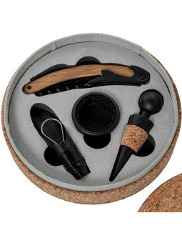 Set 4 Utensilios Vino en Cajacorcho