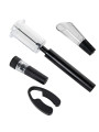 Set 4 Utensilios Vino C/caja Madera Negra, Sacacorchos Aire