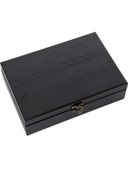 Set 4 Utensilios Vino C/caja Madera Negra, Sacacorchos Aire