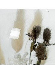 Urna Cristal C/base Madera y Flores Artificiales Surt.