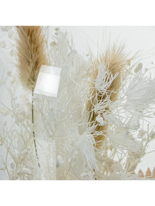 Urna Cristal C/base Madera y Flores Artificiales Surt.