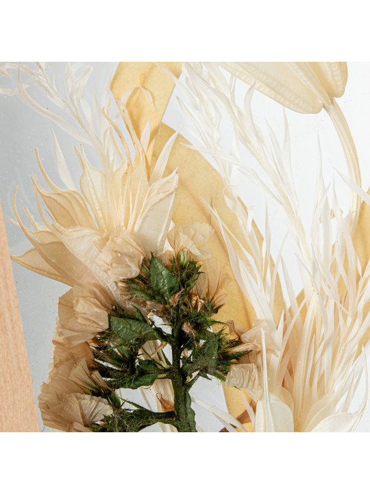 Marco Madera/acrílico C/flores Artificiales, 2 Mod. Surt.