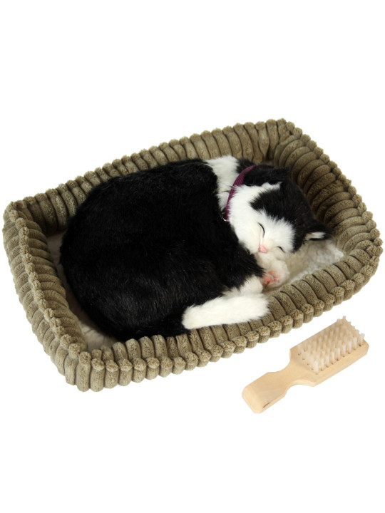Peluche con Movimiento Gato Negro/blanco