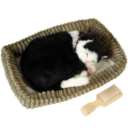 Peluche con Movimiento Gato Negro/blanco