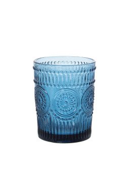 Vaso Bajo Cristal Azul 300ml