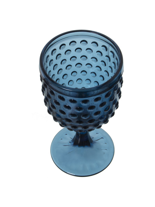 Copa Cristal Azul 300ml Deco.esferas