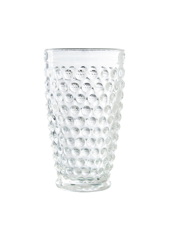 Vaso Alto Cristal Transparente 400ml Deco. Esferas
