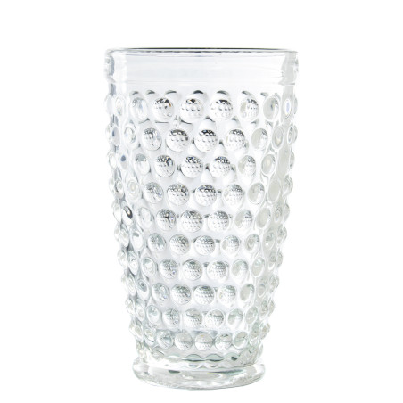 Vaso Alto Cristal Transparente 400ml Deco. Esferas