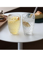 Vaso Alto Cristal Transparente 400ml Deco. Esferas