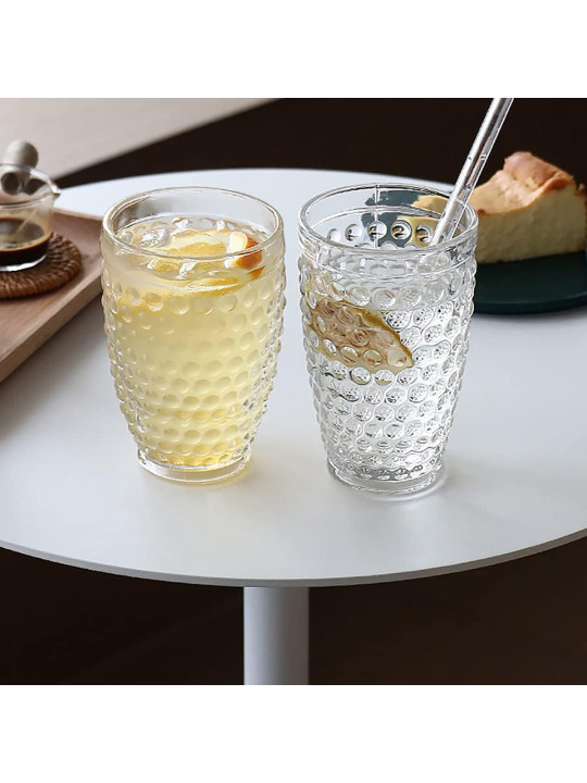 Vaso Alto Cristal Transparente 400ml Deco. Esferas