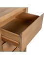 Mesa de Noche Madera Natural 3 Cajones Pino de Nueva Zelanda