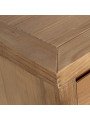 Mesa de Noche Madera Natural 3 Cajones Pino de Nueva Zelanda