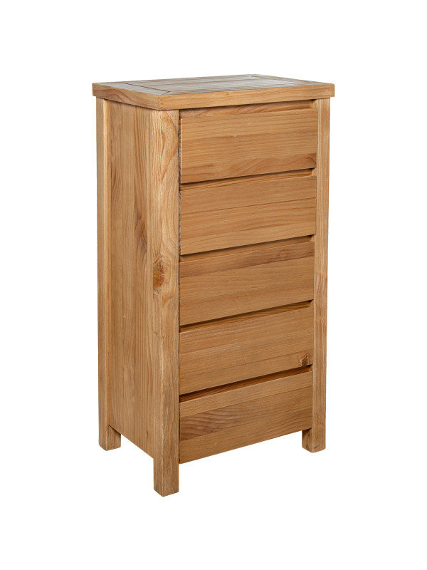 Sifonier Madera Natural 5 Cajones Pino de Nueva Zelanda