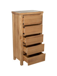 Sifonier Madera Natural 5 Cajones Pino de Nueva Zelanda