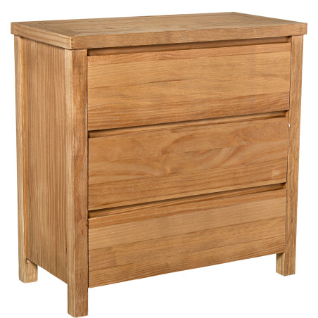 Cómoda Madera Natural 3 Cajones Pino de Nueva Zelanda