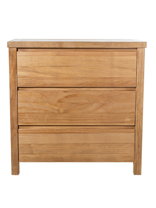 Cómoda Madera Natural 3 Cajones Pino de Nueva Zelanda