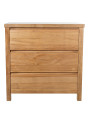 Cómoda Madera Natural 3 Cajones Pino de Nueva Zelanda
