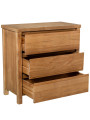 Cómoda Madera Natural 3 Cajones Pino de Nueva Zelanda