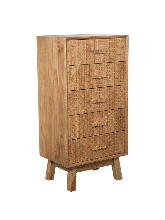Sifonier Madera Natural 5 Cajones Pino de Nueva Zelanda