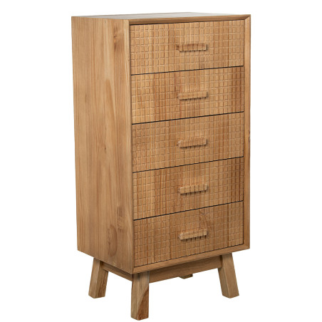 Sifonier Madera Natural 5 Cajones Pino de Nueva Zelanda