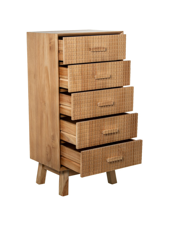 Sifonier Madera Natural 5 Cajones Pino de Nueva Zelanda