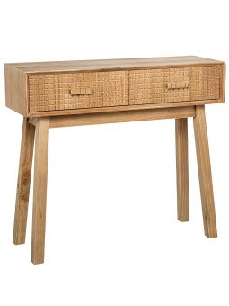 Mueble Entrada Madera Natural2 Cajones Pino de Nueva Zeland