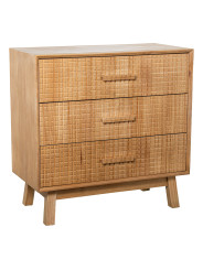 Cómoda Madera Natural 3 Cajones Pino de Nueva Zelanda