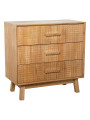 Cómoda Madera Natural 3 Cajones Pino de Nueva Zelanda