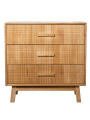 Cómoda Madera Natural 3 Cajones Pino de Nueva Zelanda
