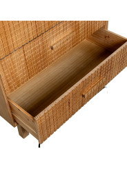 Cómoda Madera Natural 3 Cajones Pino de Nueva Zelanda