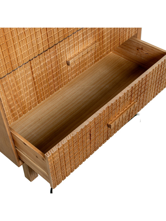 Cómoda Madera Natural 3 Cajones Pino de Nueva Zelanda