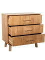 Cómoda Madera Natural 3 Cajones Pino de Nueva Zelanda