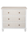 Cómoda Madera C/3 Cajones Blanco/crema, Dm+pino