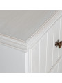 Cómoda Madera C/3 Cajones Blanco/crema, Dm+pino