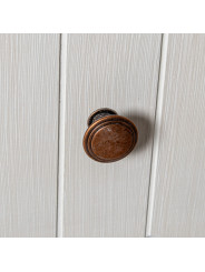 Cómoda Madera C/3 Cajones Blanco/crema, Dm+pino