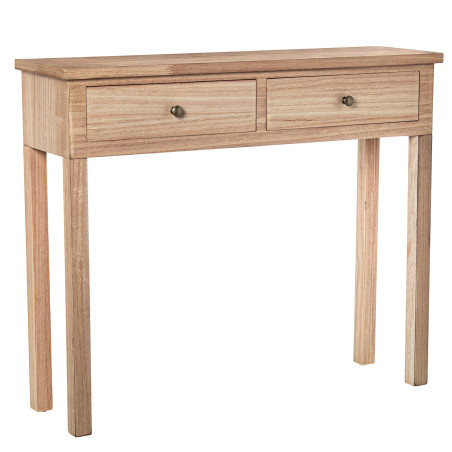 Mesa de Entrada Madera Natural Dm+paulownia