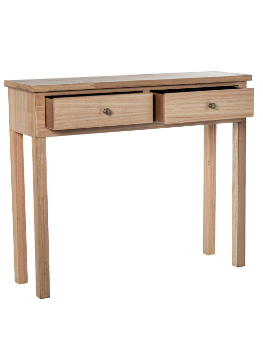 Mesa de Entrada Madera Natural Dm+paulownia