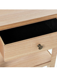 Mesa de Noche Madera Natural Dm+paulownia