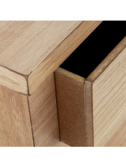 Mesa de Noche Madera Natural Dm+paulownia