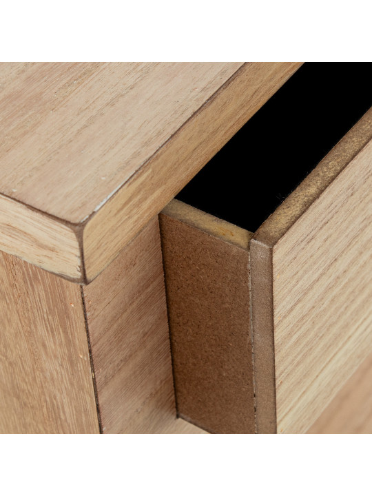 Mesa de Noche Madera Natural Dm+paulownia