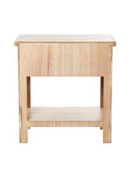 Mesa de Noche Madera Natural Dm+paulownia