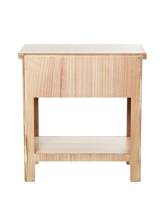 Mesa de Noche Madera Natural Dm+paulownia